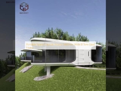 पोर्टेबल स्पेस कैप्सूल हाउस 3460 मिमी चौड़ा 8 टन स्टील फ्रेम