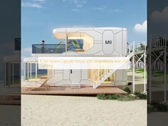 8 टन सौर पैनल और एलईडी प्रकाश व्यवस्था के साथ अंतरिक्ष कैप्सूल हाउस