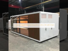 स्मार्ट लॉक के साथ विंडप्रूफ एप्पल कैप्सूल हाउस 6m x 3.3m x 3m