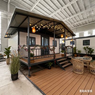 खरीदें 2-4 People Accommodated Luxury Prefabricated 20ft House with 2.0mm Bending Parts Steel Column Construction Design online manufacture