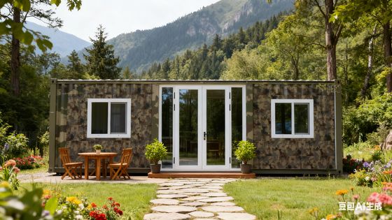 खरीदें 37 वर्ग मीटर का फर्श क्षेत्र और गीले-सूखे विभाजन वाले बाथरूम के साथ विस्तार योग्य डबल विंग कंटेनर हाउस में online manufacture