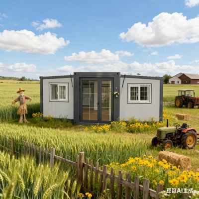 खरीदें Double Wing 20 Foot Container House with Balcony 37 Square Meters Floor Area and Bending Parts 2.0mm Bottom Beam online manufacture