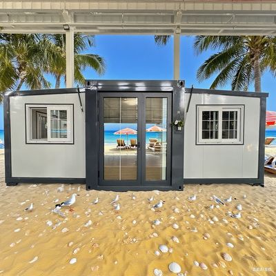 खरीदें Expandable double wing 20 Foot container house featuring 50mm/75mm Sandwich Panel and 2 KN/m2 Floor Permitted Loading online manufacture