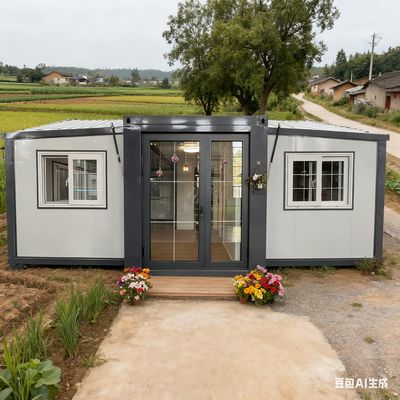 खरीदें 50-75 Mm EPS Sandwich Panel Wall And Roof Foldable 20ft Container with Galvanized Light Steel Frame Main Frame ऑनलाइन निर्माण