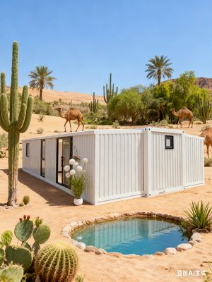 खरीदें 40ft Expandable Container Home with T50 Mm EPS Roof 72m² Floor Area and 18mm Fireproof Cement Fiber Floor ऑनलाइन निर्माण