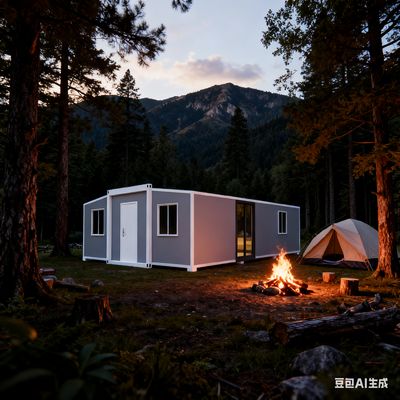 खरीदें 56 Square Meters Prefab Folding House with Fully Galvanized Side Frame and Quick Assembly Foldable Container House ऑनलाइन निर्माण