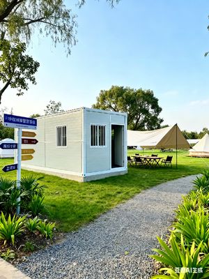 खरीदें Thermal Insulation 0.043W/m.K Flat Pack Folding House with 5630*2230*2515mm Inside Dimensions and 0.5KN/㎡ Wind Resistance ऑनलाइन निर्माण