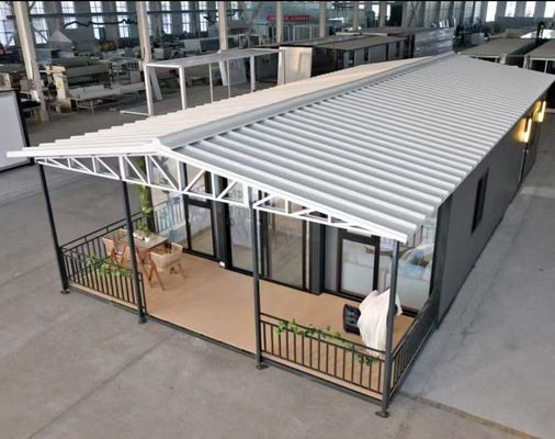 अस्थायी या स्थायी आवास 30FT स्टील सुरक्षा द्वार के साथ विस्तार योग्य कंटेनर हाउस
