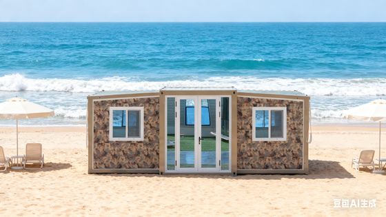 फोल्डेबल 20 फीट कंटेनर अनुकूलन योग्य डबल ढलान छत शिप करने के लिए आसान