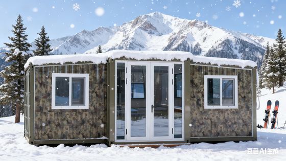 साइड टॉप टी50 ईपीएस बोर्ड फोल्डेबल 20 फीट कंटेनर आसान शिपिंग के लिए/2 पीसी 2-4 लोगों के लिए जगह देता है