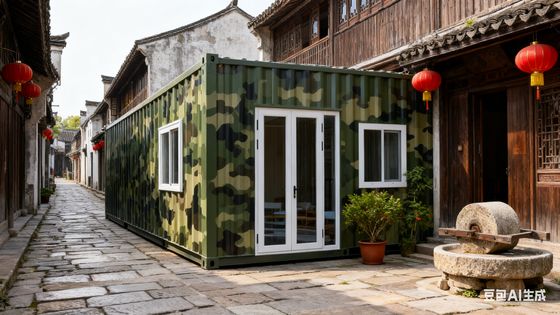 18 मिमी अग्निरोधक सीमेंट फाइबर फर्श फोल्डेबल 20 फीट कंटेनर 37 वर्ग मीटर फर्श क्षेत्रफल जस्ती फ्रेम