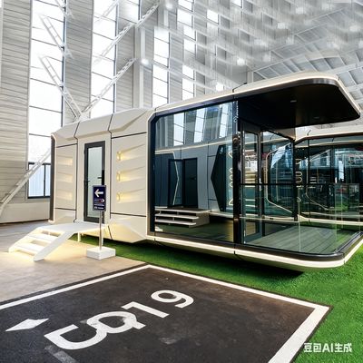 एक बेडरूम एक बाथरूम के साथ स्पेस कैप्सूल हाउस और L8560 * W3460 * H3400 आयाम