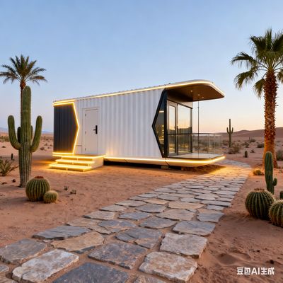 L8560 * W3460 * H3400 आयामों के साथ स्पेस कैप्सूल हाउस 2 लोगों के लिए आवास और 7 टन शुद्ध वजन