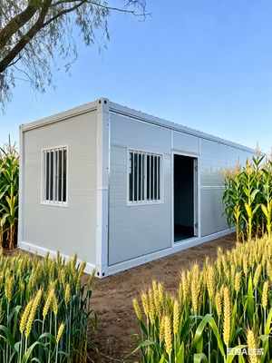 आधुनिक फ्लैट पैक फोल्डिंग हाउस 5800*2400*2896 मिमी आयाम भूकंपीय स्तर 8 और 0.5KN/m2 हवा प्रतिरोध