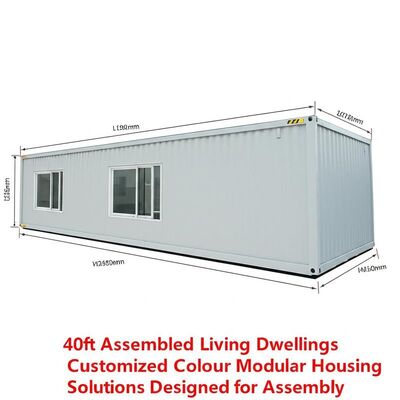 Expanded Size L11800 W6220 H2480mm 40ft Assembled Living Dwellings Customized Colour Modular Housing Solutions Designed for Assembly