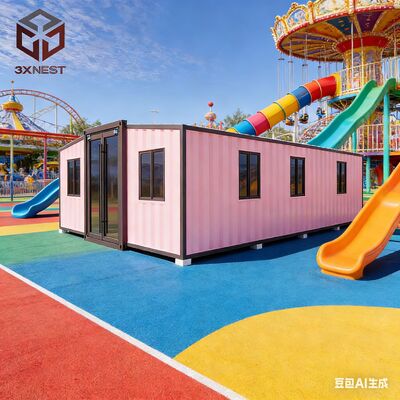 कस्टमाइज्ड बेडरूम 40 फीट फैब्रिकेटेड आवास आधुनिक आराम प्रदान करते हैं 1 40HQ शिपिंग कंटेनर 1 सेट स्थान और संसाधन रख सकता है