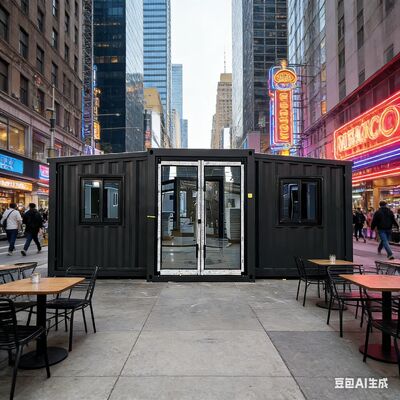 18 मिमी अग्निरोधक सीमेंट फाइबर फ्लोर फोल्डेबल 20 फीट कंटेनर, वाटरप्रूफ रूफ और बुल 30*30 सीलिंग लैंप के साथ