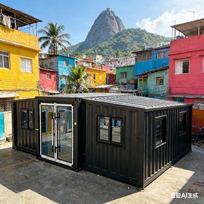 आधुनिक पूर्वनिर्मित घरों के लिए थर्मल और ध्वनि इन्सुलेशन के साथ पूरी तरह से गैल्वेनाइज्ड फोल्डेबल 20 फीट कंटेनर