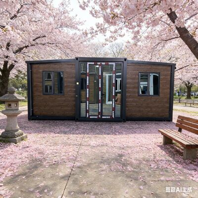 5900 × 2200 × 2480 मिमी तह करने योग्य आकार के साथ गैल्वेनाइज्ड लाइट स्टील फ्रेम की विशेषता वाला फोल्डेबल 20 फीट कंटेनर, आसान हैंडलिंग के लिए अनुकूलन योग्य