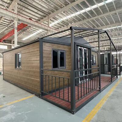 पूर्वनिर्मित घरों के लिए 30-40 वर्ष जीवन काल, स्तर 8 भूकंपीय प्रदर्शन और पूरी तरह से जस्ती साइड फ्रेम के साथ फोल्डेबल 20 फीट कंटेनर